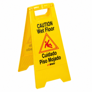 Rótulo de piso mojado tipo bisagra