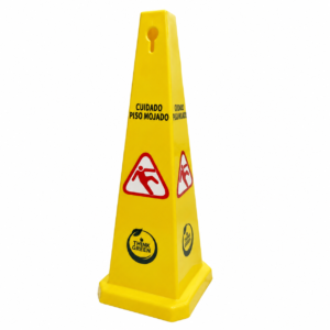 Rótulo de piso mojado tipo cono